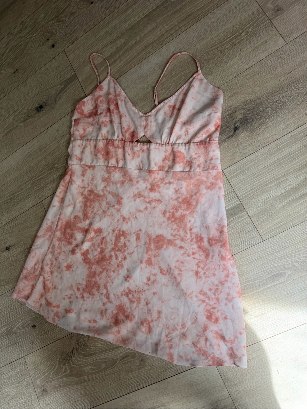 Women's Pink Marble-Print Dress